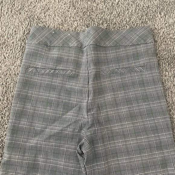 Plaid High-Waisted Slim Fit Pants - Size S - Picture 2 of 4